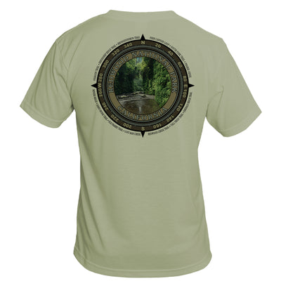 Retro Compass Redwood National Park Basic Performance T-Shirt