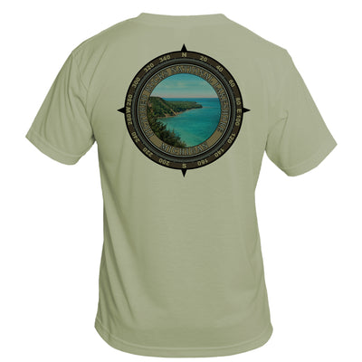 Retro Compass Pictured Rock Basic Performance T-Shirt